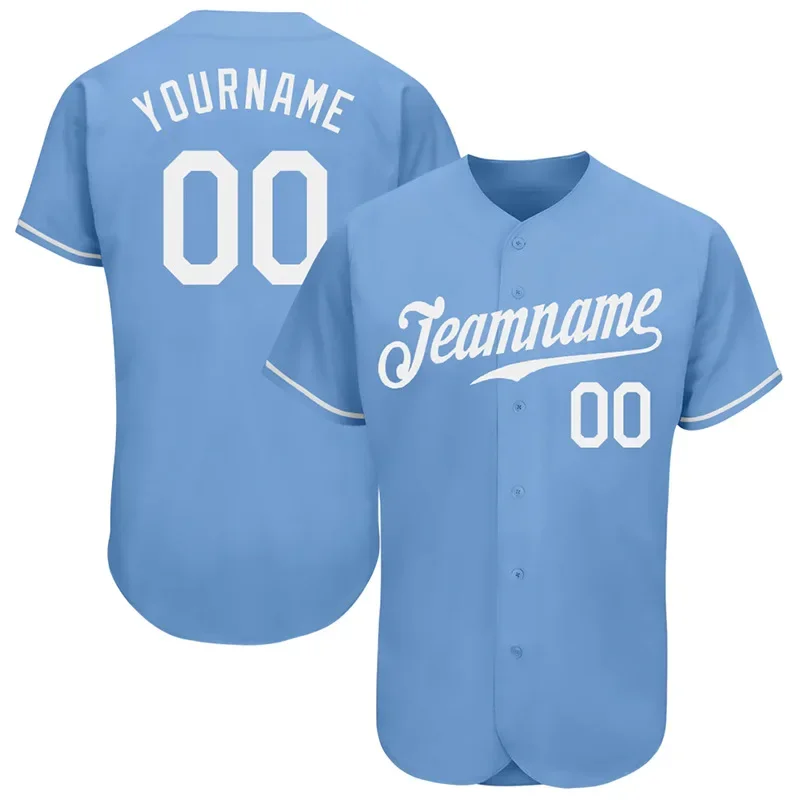 

Blue Color Vintage Custom Baseball Jersey Shirt 3D Printed for Men and Women Shirt Sport Unisex Tops