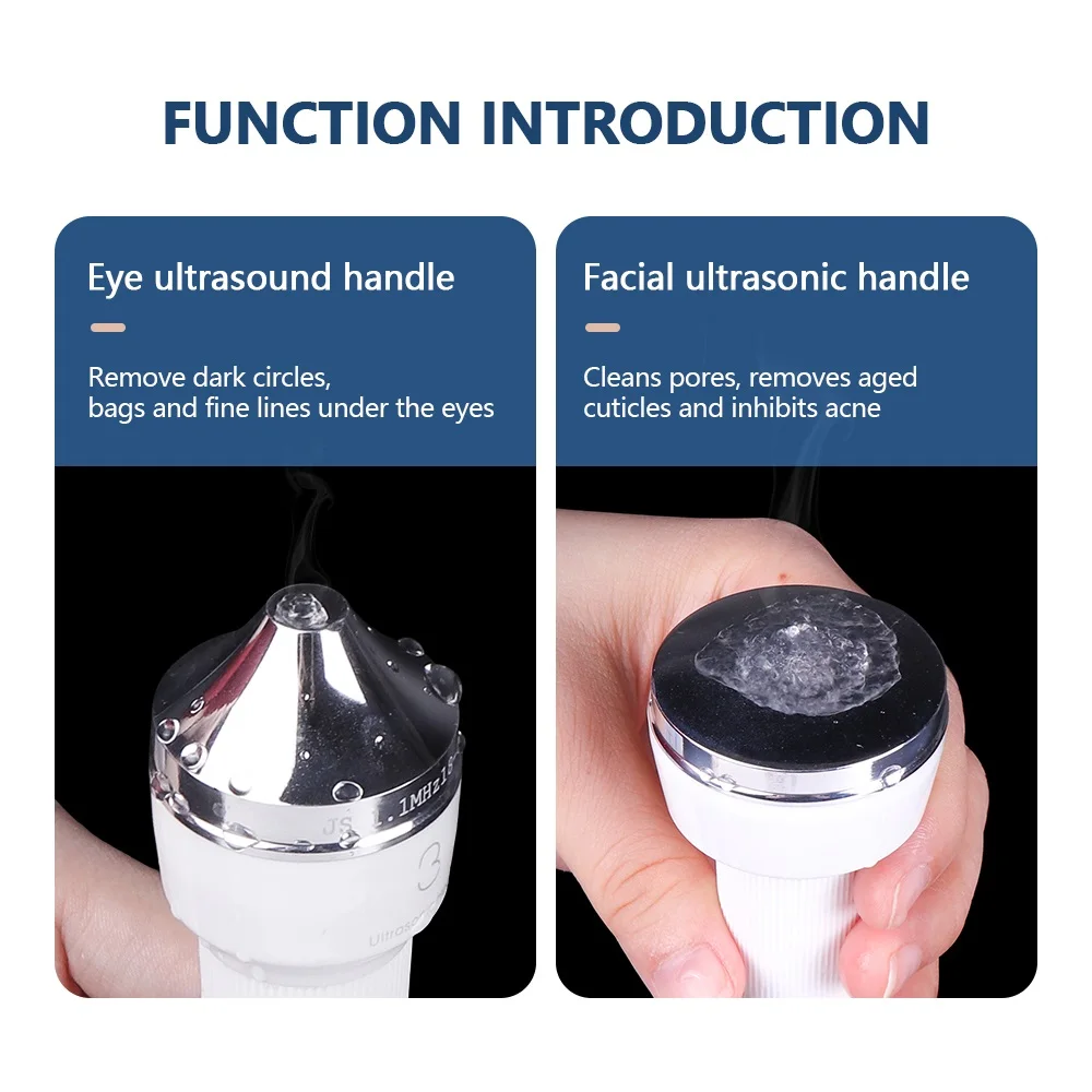 3 IN 1 Echografie Schoonheid Machine Ultrasone Gezicht Lifting Oogmassage Schoonheid Apparaat Huidverzorging Poriën Reiniging Facial SPA Massager