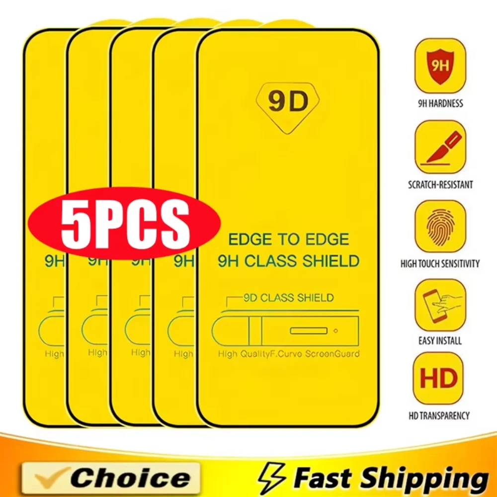 5PCS Screen Protector For Samsung A55 A56 A57 5G A16 A17 A90 A72 A70 A52 A50 A36 A34 A32 A26 A24 A21 A14 A12 A07 A05 A03 Glass