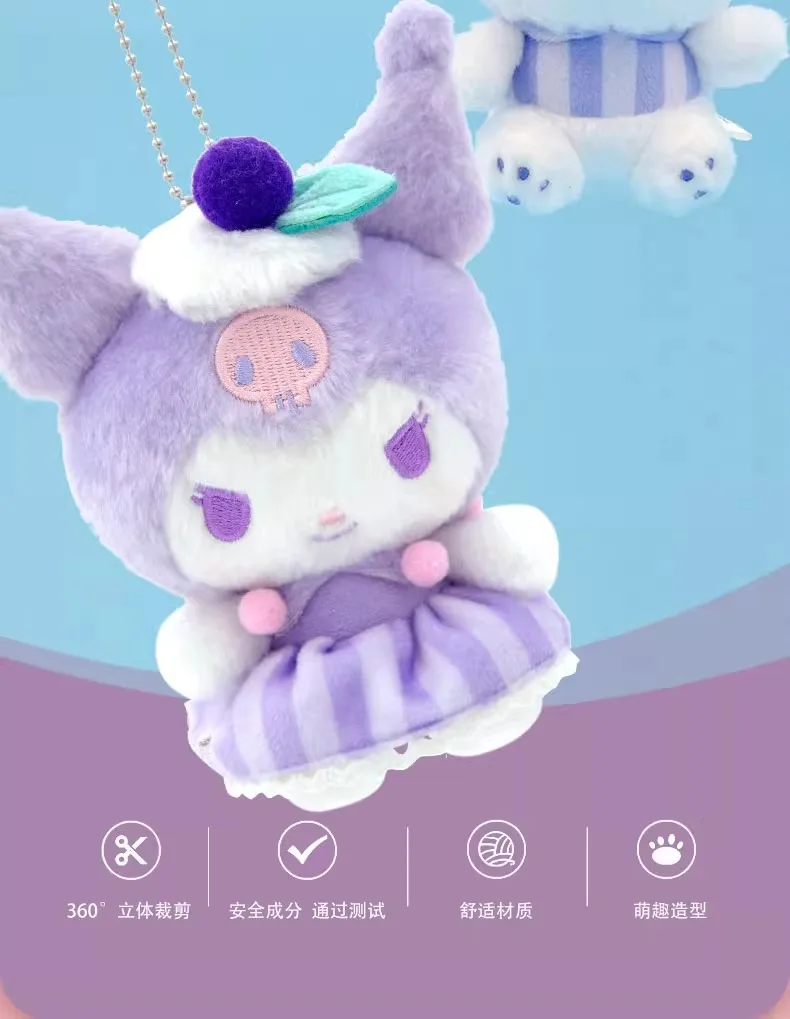 Sanrio Hangyodon Kuromi Melody Pochacco Cinnamoroll Gefüllte Plüschtiere Anhänger Niedlicher KT Schlüsselanhänger Anime Schlüsselanhänger Weihnachtsgeschenk – Detail 2