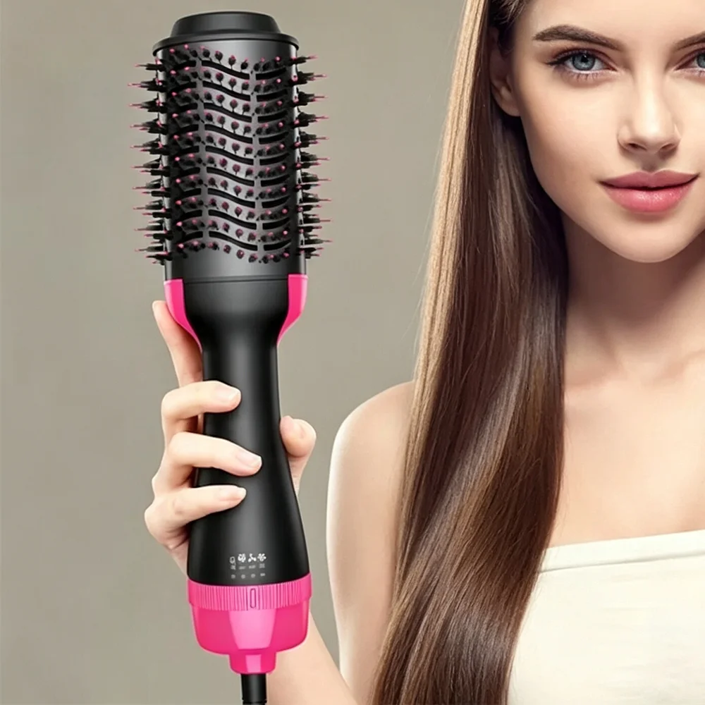 Escova de Ar Quente 3 em 1, Secador de Cabelo, Alisador e Modelador Profissional para Mulheres