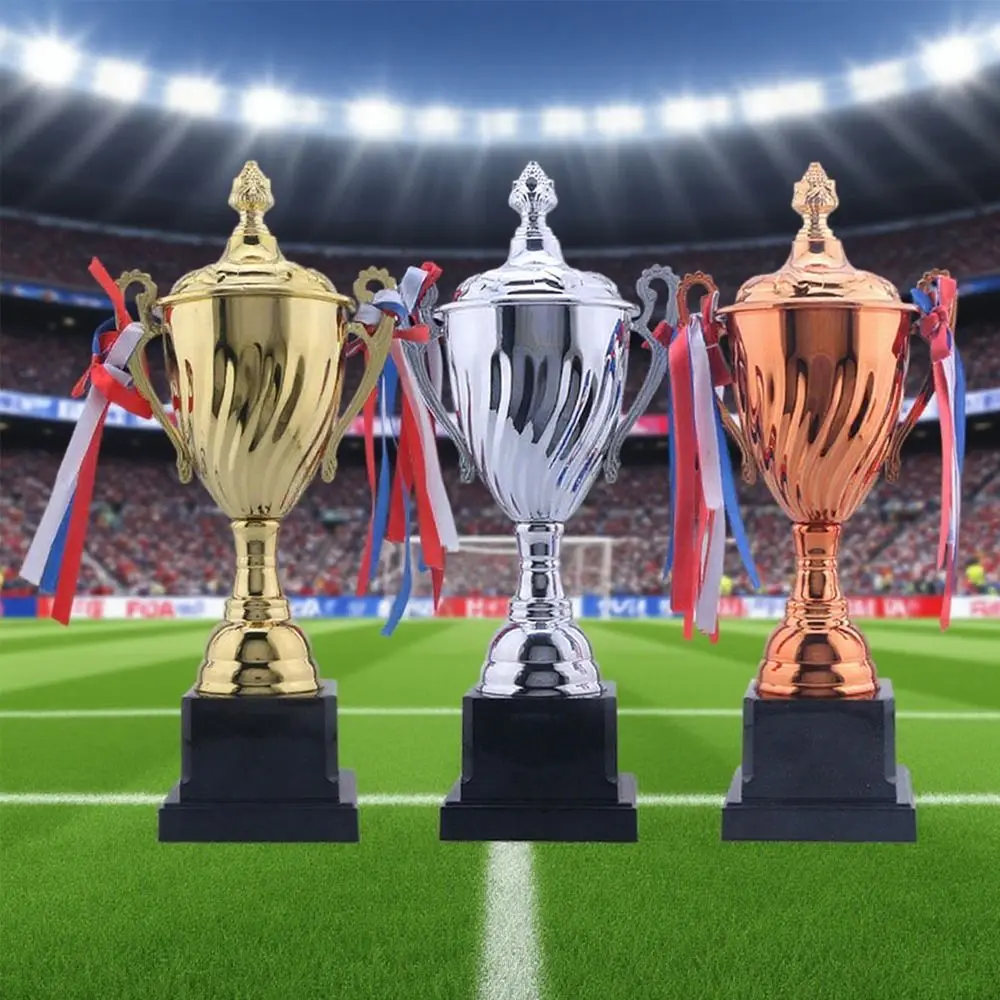 Trophy Cup 35/32/29/40/45/52CM Trophy Cup Metal Cup Gold Silver Bronze Award Cup Plastic Sculpture Customizable Champion Trophy