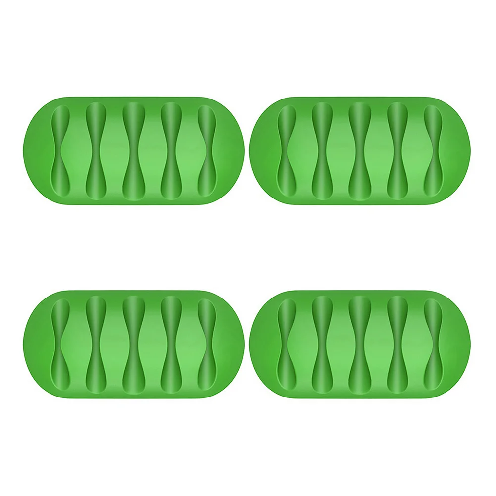 4 stuks siliconen snoer organisator clips desktop kabelhouder draadbeheer clips voor oortelefoon toetsenbord muis datakabel