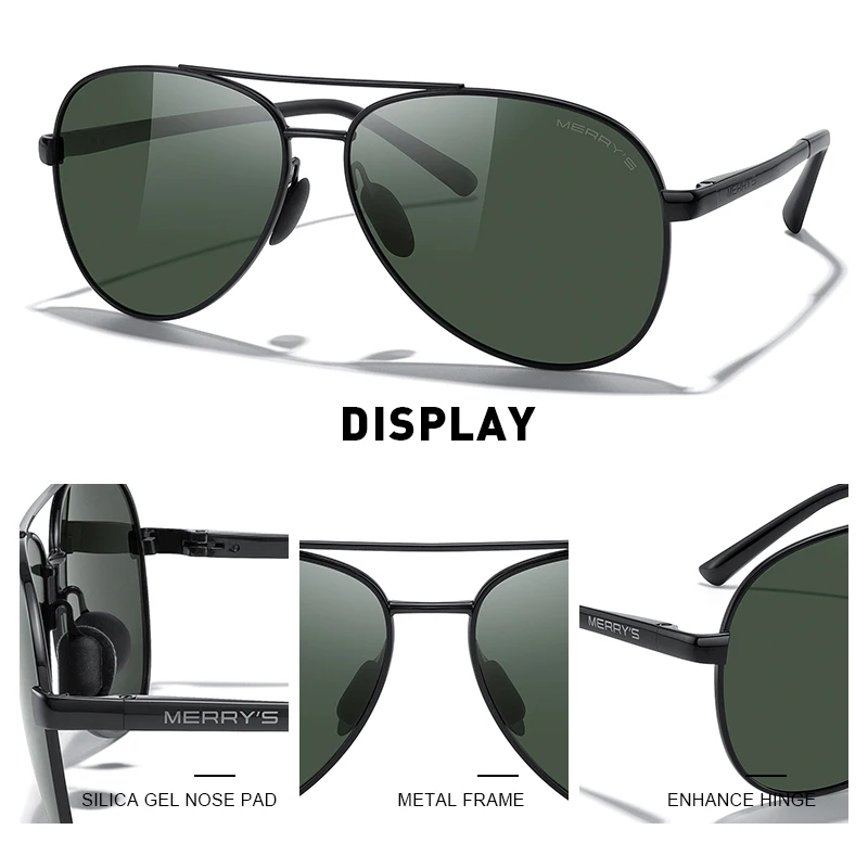 MERRYS DESIGN Classic Polarized Pilot Men Sunglasses For Driving Fashion Women Gradient Sunglasses UV400 S8268