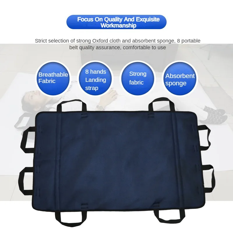 Elderly Disabled Transfer Belt Bed Nursing Shift Pad Turn Over Auxiliary Belt Bedridden Patient Transport Carrying Mobile Belt