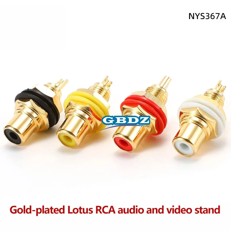 

NEUTRIK's REAN Phono RCA Female Connector Gold Plated NYS367A Audio Video Lotus Socket Connector DVD Mounting Panel