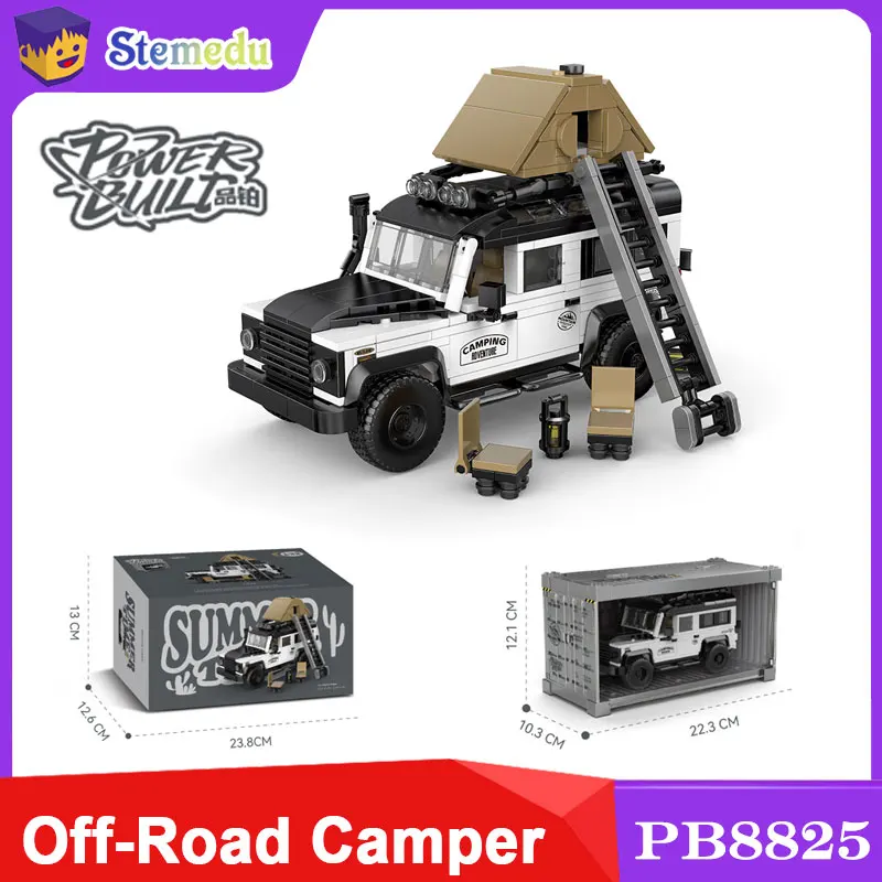 

PB8825 676 шт. внедорожный пикап, строительные блоки, комплект MOC, модель автомобиля для кемпинга, приключений, кирпичи для детей и взрослых, подарок «сделай сам»