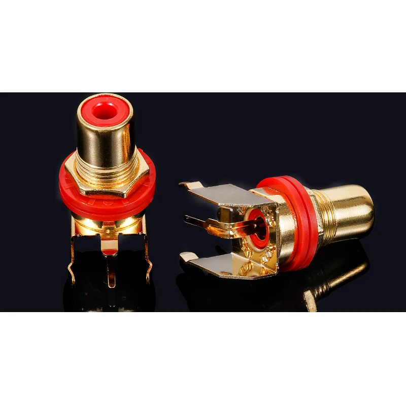 النحاس النقي مطلية بالذهب RCA المقبس ، مكبر الصوت ، موصل محطة إشارة ، ملزمة آخر ، التثبيت ، لحام على مجلس الكلور