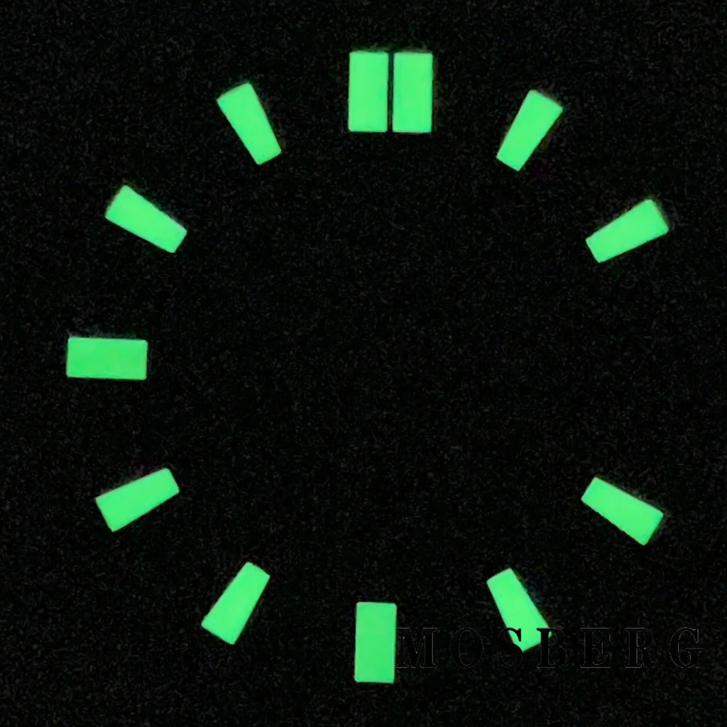 Циферблат часов NH34 28,5 мм, зеленый, светящийся, с окошком даты, подходит для NH34 NH35, 3,0 часа, 3,8 часа, 4,2, автоматический механизм
