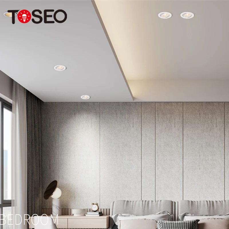 Faretto da incasso a LED da incasso arrotondato per interni Gu10 Mr16 Faretto da incasso in alluminio pressofuso