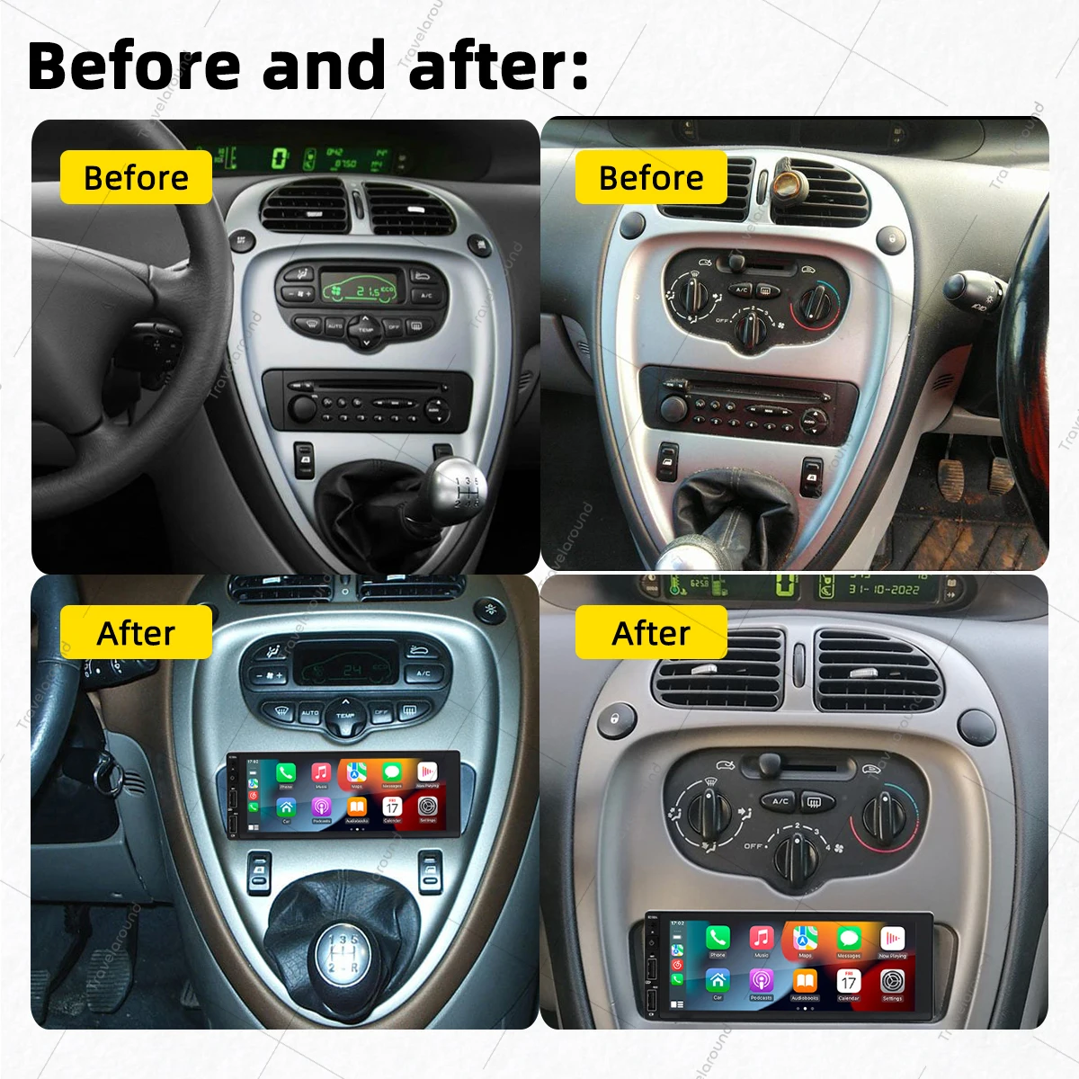 1din Android Car Multimedia for Citroen Xsara Picasso 1996-2012 1 Din Radio Stereo Head Unit Carplay Autoradio GPS Navigation