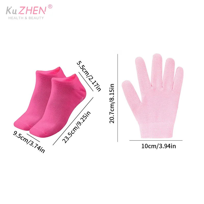 1 paio di calzini idratanti con olio essenziale multicolore, guanti per piedi secchi e screpolati, nutriente per la pelle, lubrificante per la cura dei piedi, massaggio