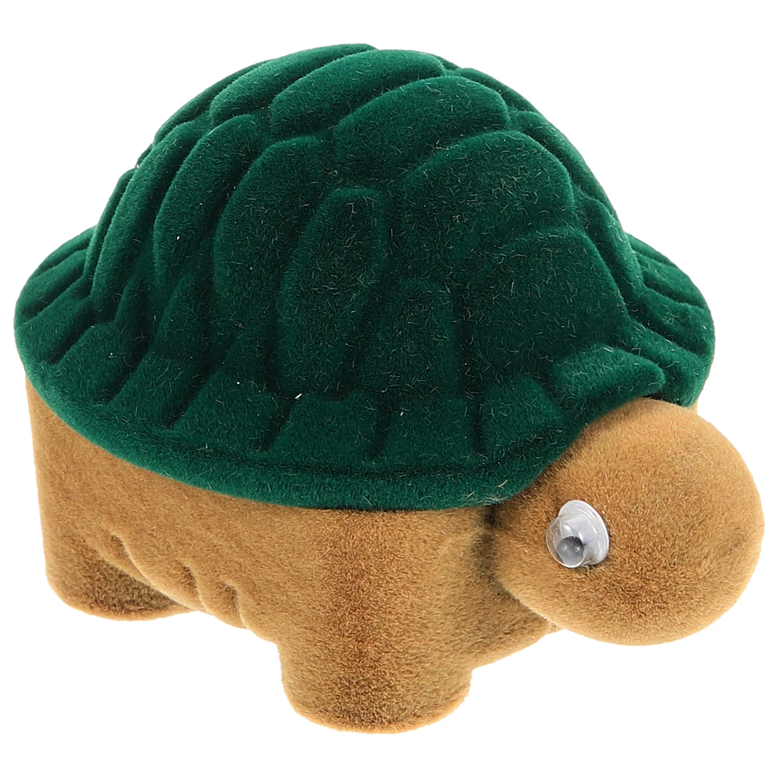 Velvet Turtle Jewelry Box Cute Storage Earring Necklace Case Portable Light Compact Gift Green Color for Bracelet Anklets