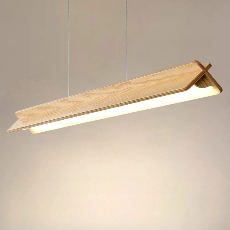 

Деревянная светодиодная люстра в стиле ретро, подвесной светильник для защиты глаз, ресторан, кабинет, коридор, потолочные светильники, украшение для дома, осветительные лампы