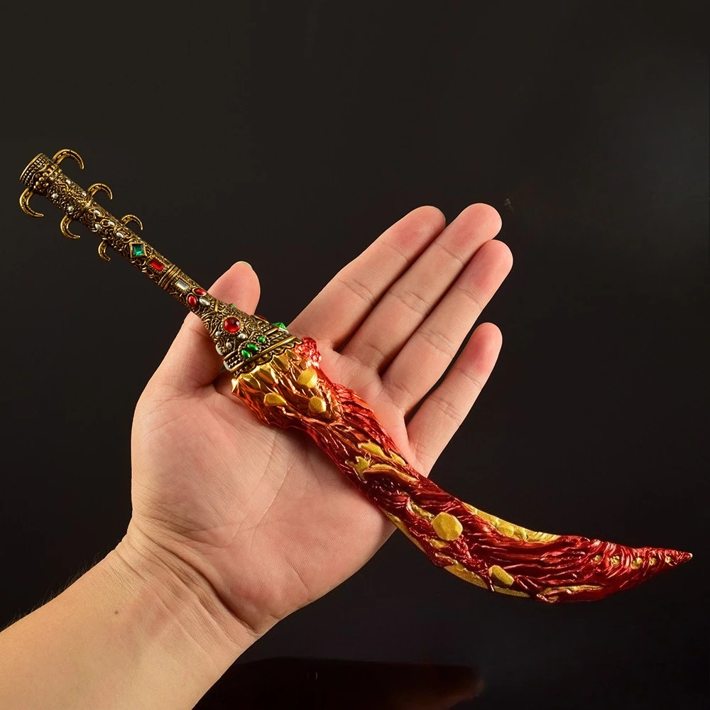 30 cm Eldenn Game Perifere lava mes wapens Model Metalen Katana Cosplay Props Met Schede Vervaardigd Ornamenten Jongen Speelgoed Geschenken