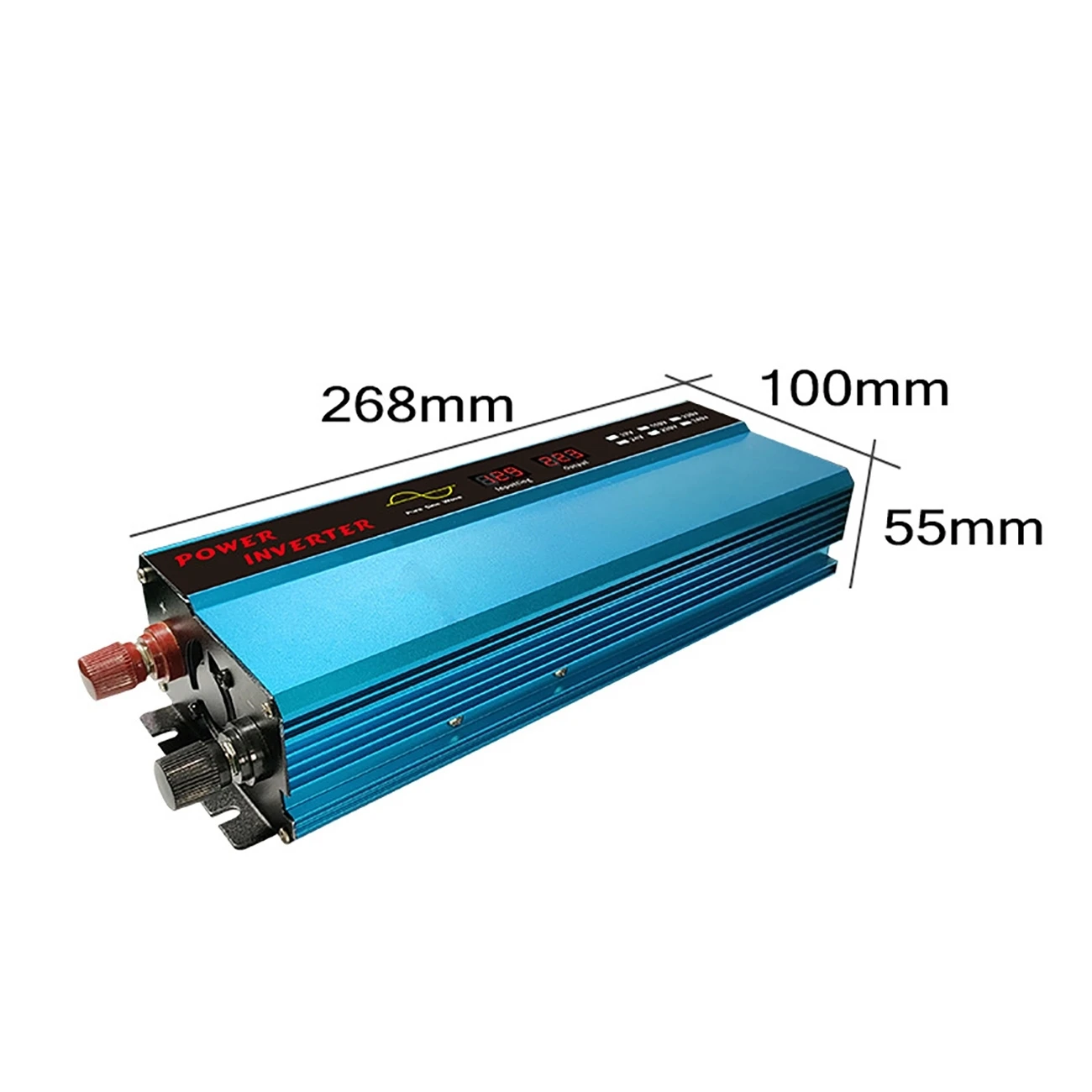 2000W Pure Sine Wave Inverter Voltage Transformer Power Converter Car Inverter LCD Display DC 12V To AC /220V for Car Boat Phone