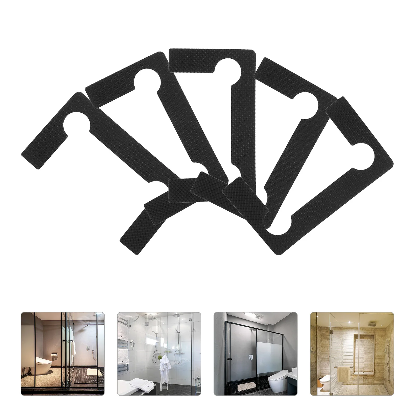 

10Pcs Shower Door Pad Replacement Waterproof Anti-Slip Gasket Durable Easy Install No Special Tools Needed Shower Door Seal