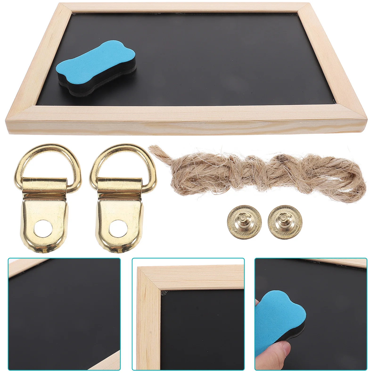 

1 Set Multi-Function Cork Wall Double Sided Blackboard Photo Display Notice Bulletin Board For Office Home Kindergarten Wall