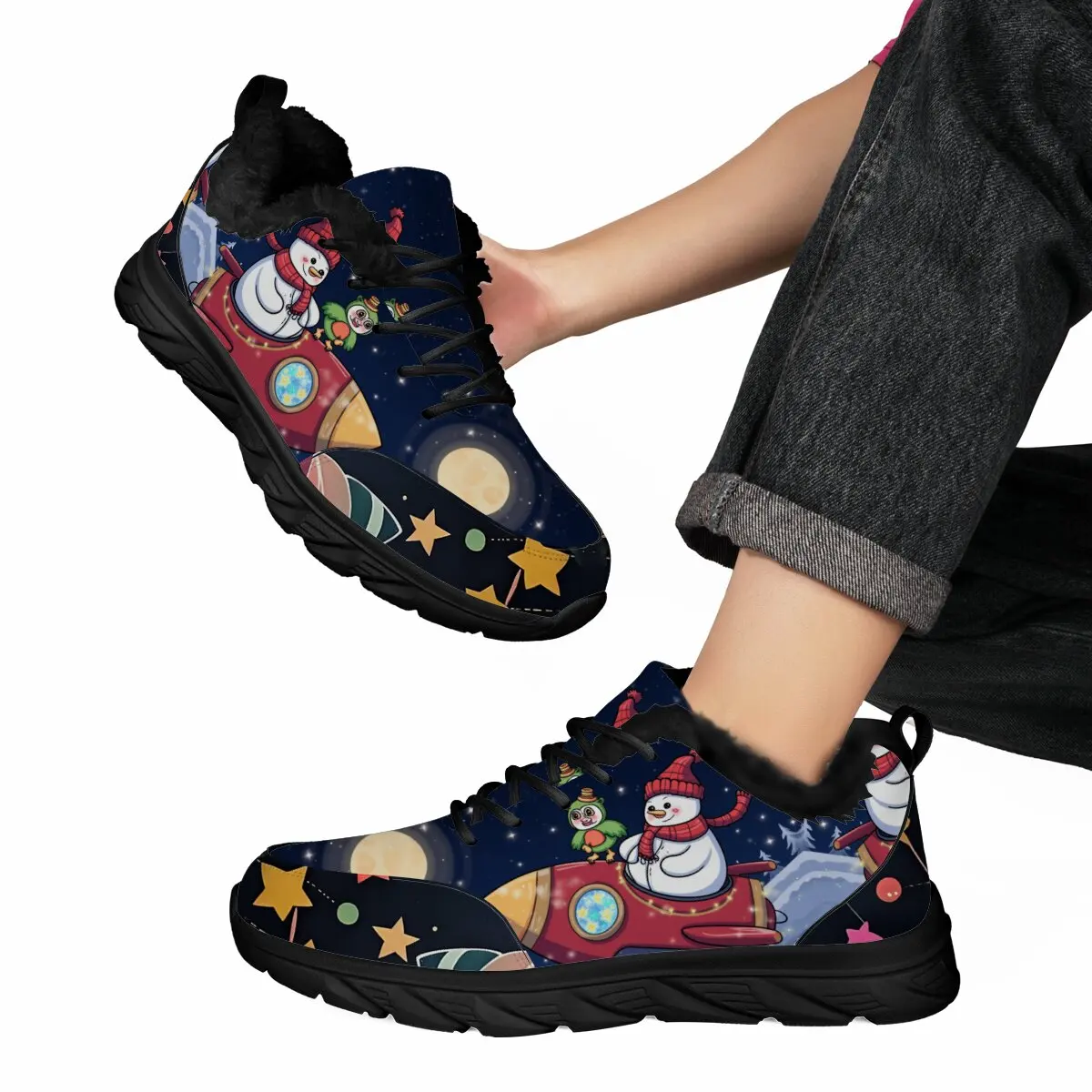 

Men Casual Athletic Running Sneakers Christmas Lightweight Non Slip Comfortable Breathable Gym Training Walking Sports Shoes