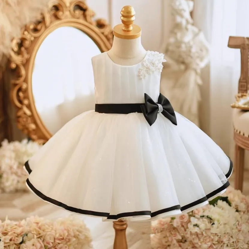 

2024 New Children's Ball Gown Kids Pageant Wedding Birthday Party Flower Girl Dresses A3895 Vestidos Bridesmaid Dresses