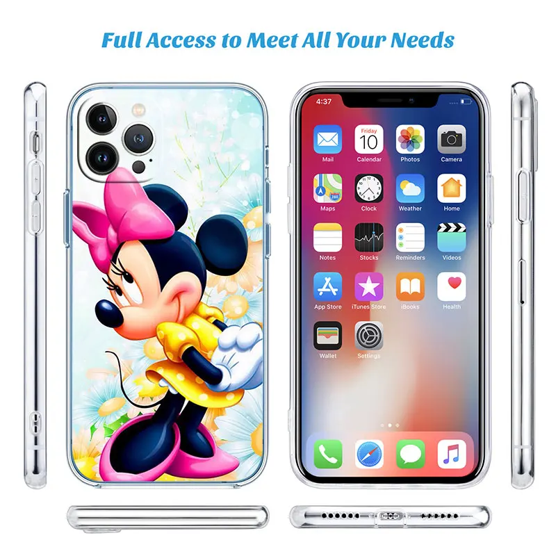 ED28 Mickey Minnie Mouse Phone Case for Motorola Moto Edge Plus G200 G23 E13 E15 E20 E30 G62 G71 G72 G75 G24 G15 Power view 6