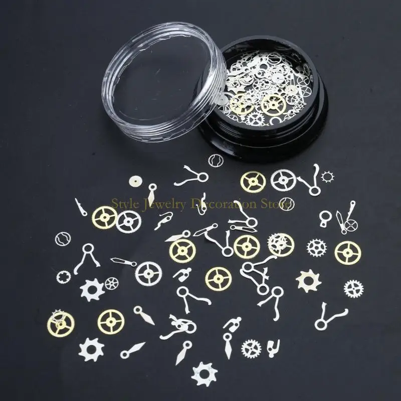 D46E Multiple Kinds Mixed Steampunk Charm for DIY Crafting Jewelry Embellishments Cogs Gear Clock Accessories for Craft Lover