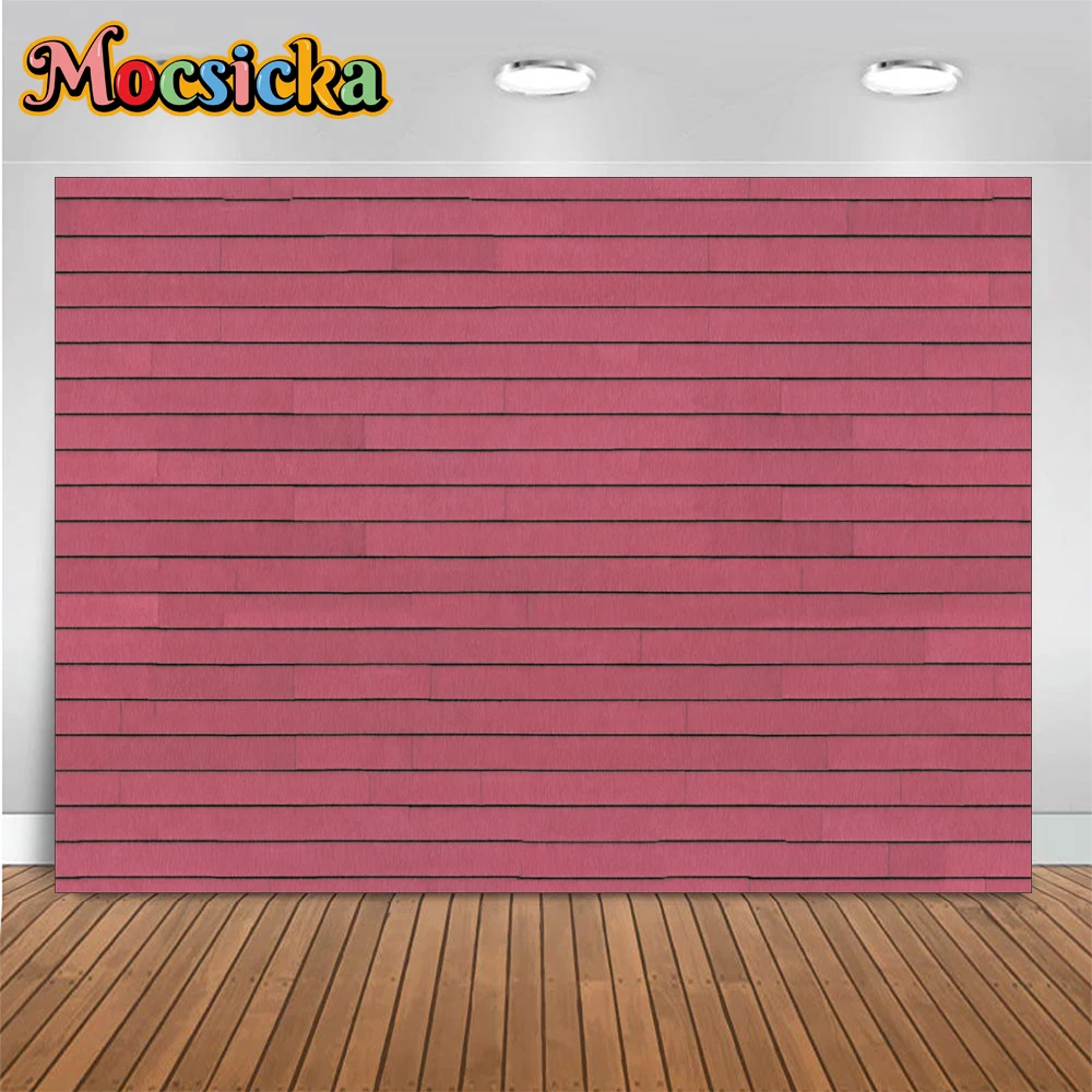 Mocsicka Photography Backdrop Wood Strip Floor Wallpaper Decoration Birthday Party Photo Background Shooting Props Studio Banner