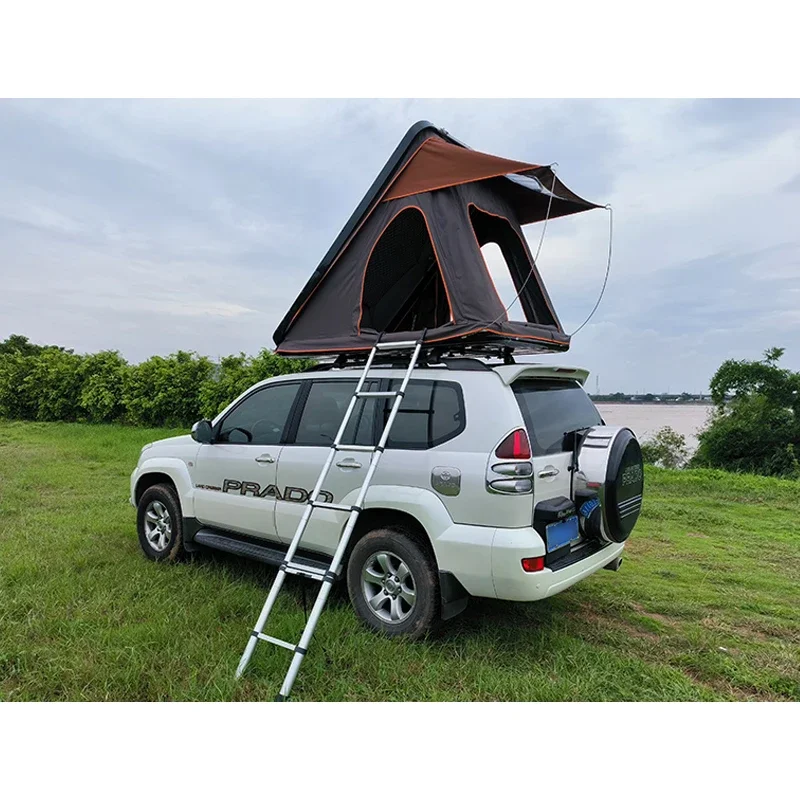 Camping 4 Person Outdoor Hiking Rooftop  Top Car Tent Triangle Clamshell Hard Shell