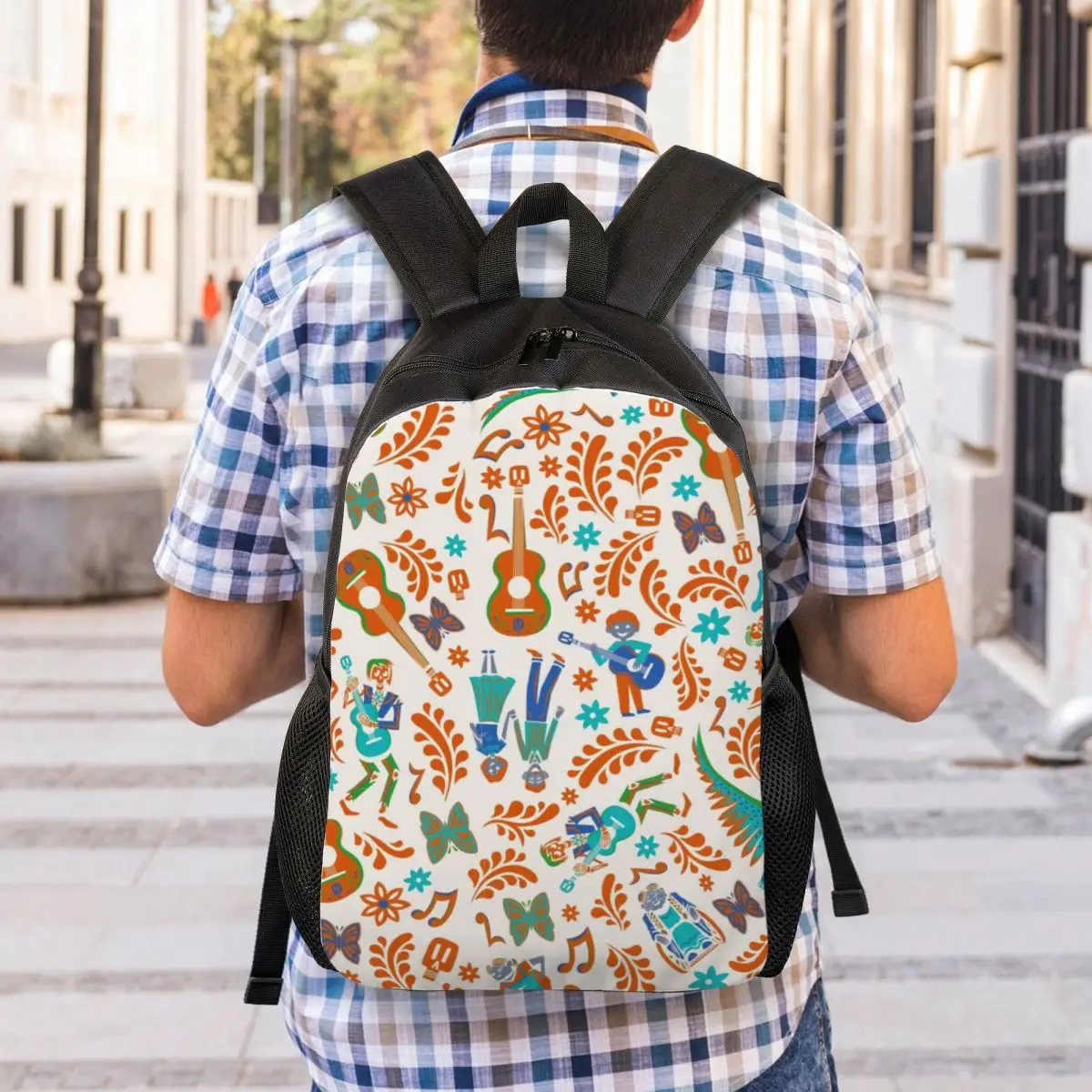 Mochila personalizada de Anime Coco para niños, niñas, patrón de Miguel, bolsas de viaje para la Escuela Universitaria, bolsa de libros para computadora portátil de 15 pulgadas para hombres y mujeres