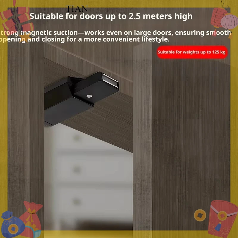 TIAN   Heavy Duty Push to Open Magnetic Hidden Cabinet Spring Closer Touch Latch Wardrobe Drawer Rebounder