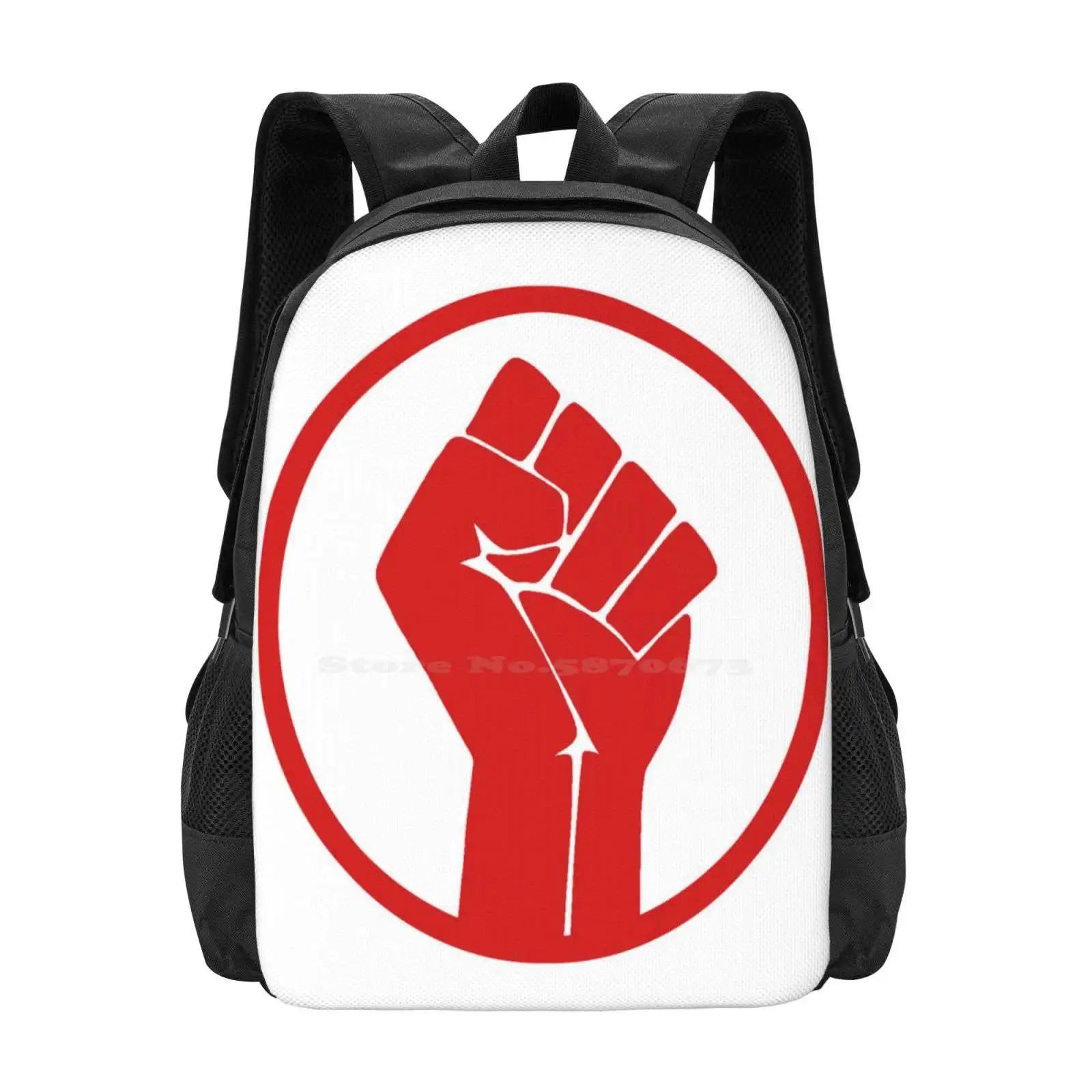 Raised Fist - Red Hot Sale Schoolbag Backpack Fashion Bags Capitalism Eat Rich Communism Let Them Eat Cake Marie Antoinette