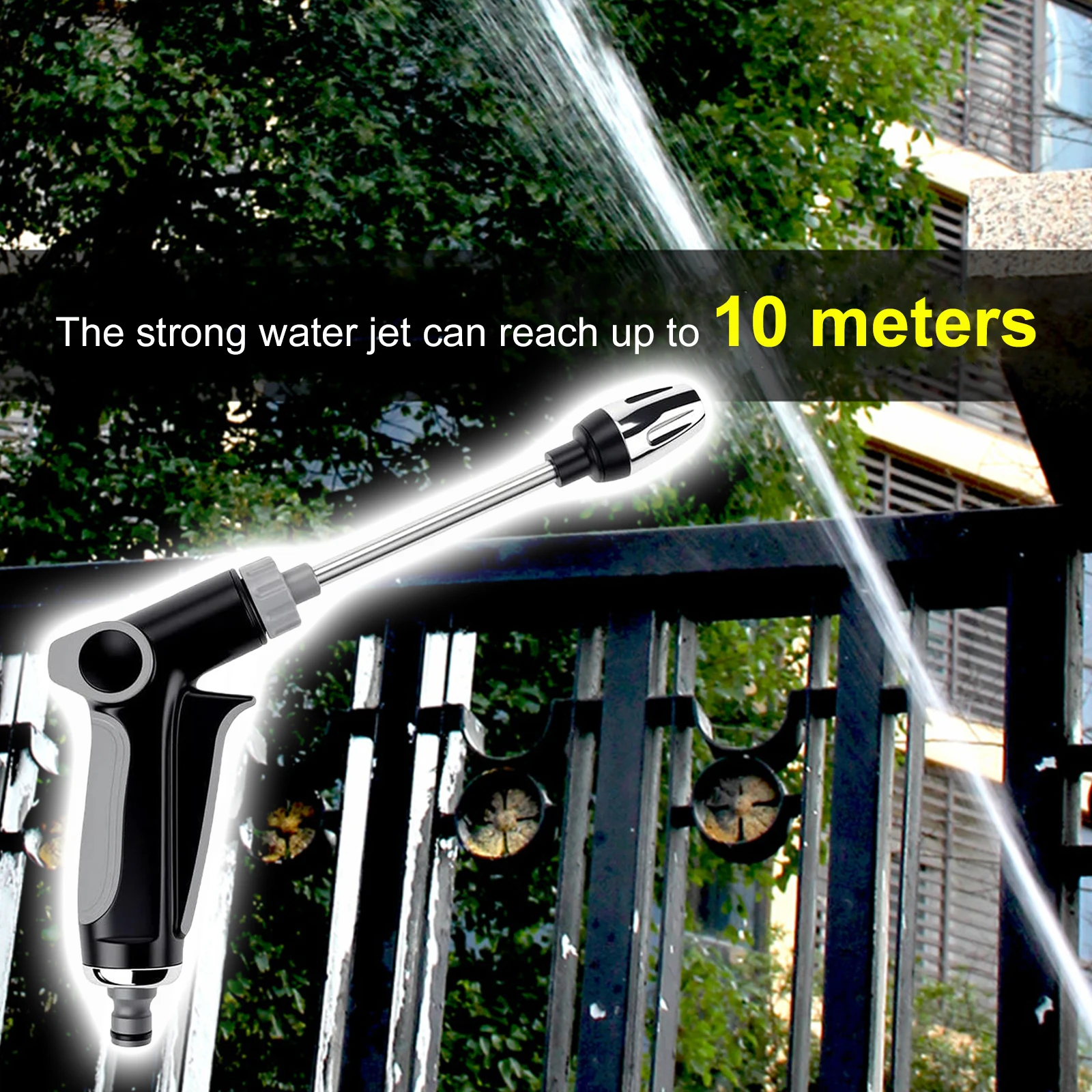 

Car Wash Foam Gun Kit Fits 3/4in Expandable Hose Garden Hose Nozzle for Car Washing Garden Watering Patio Cleaning