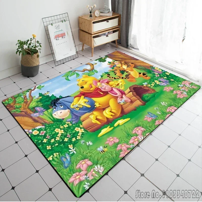 

Cartoon Winnie the Pooh 3D Anime Rug Carpets 80x120cm Decor for Bathroom Kids Floor Mat Living Room Children's Bedroom