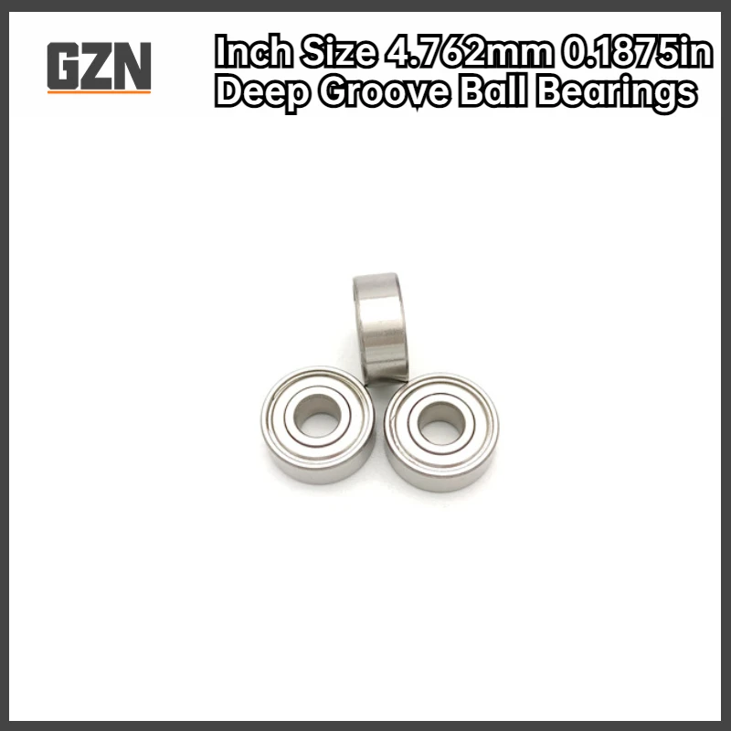 10PCS Inner Diameter 4.762mm 0.1875inch Inch Non-standard Micro Thin Wall Deep Groove Ball Bearing Outer Diameter 9.525mm