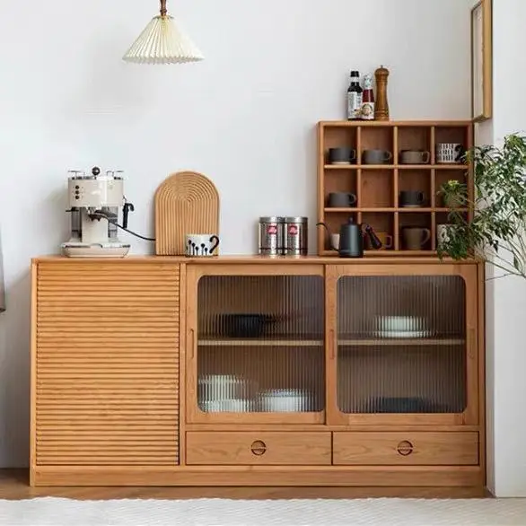 Multifunctional simple glass porch cabinet storage cabinet living room locker