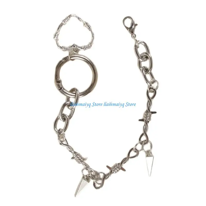 573B Punk Shoe Charm Detachable Metal Shoe Chains Easy Installation Boot Decoration