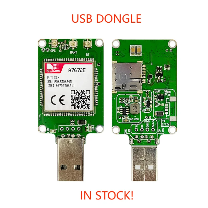 M2M USB DONGLE IN STOCK!!!!SIMcomA7672G-Dongle A7672E-Dongle A7672SA-DongleLTE CAT1 Dongle A7672G-LABE 1PCS Global band