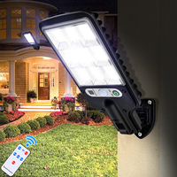 Powerful LED Solar Outdoor Led Courtyard Wall Lamp 3 Modes Human Body Induction Garden Terrace Garage Door Street Lighting