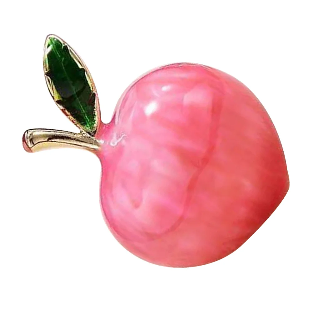 الخوخ بروش دبوس الفاكهة على شكل معدنية التلبيب دبوس للنساء الملابس وشاح قبعة دعوى بلوزة تي شيرت الزخرفية بروش مجوهرات هدية