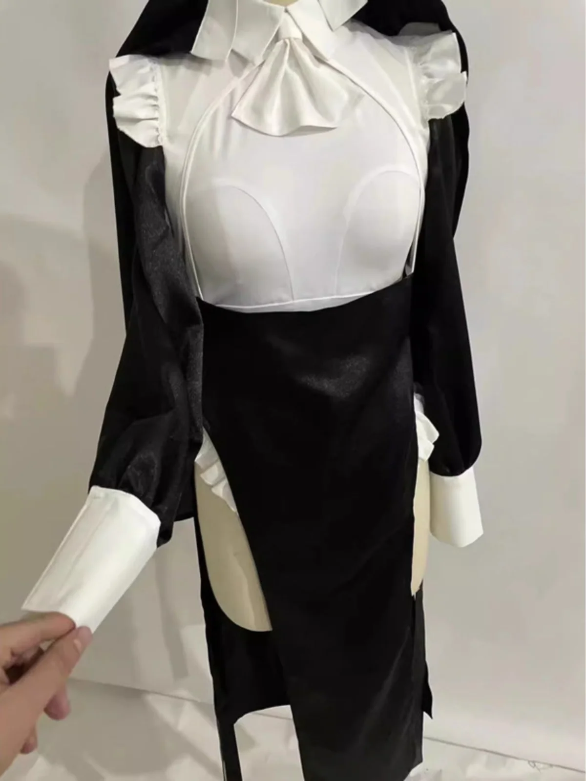 Lolita Sle loween Nun Costume Women's Performance Clothes Transformative Outfit Carnival Stage Costume Polyester Fiber