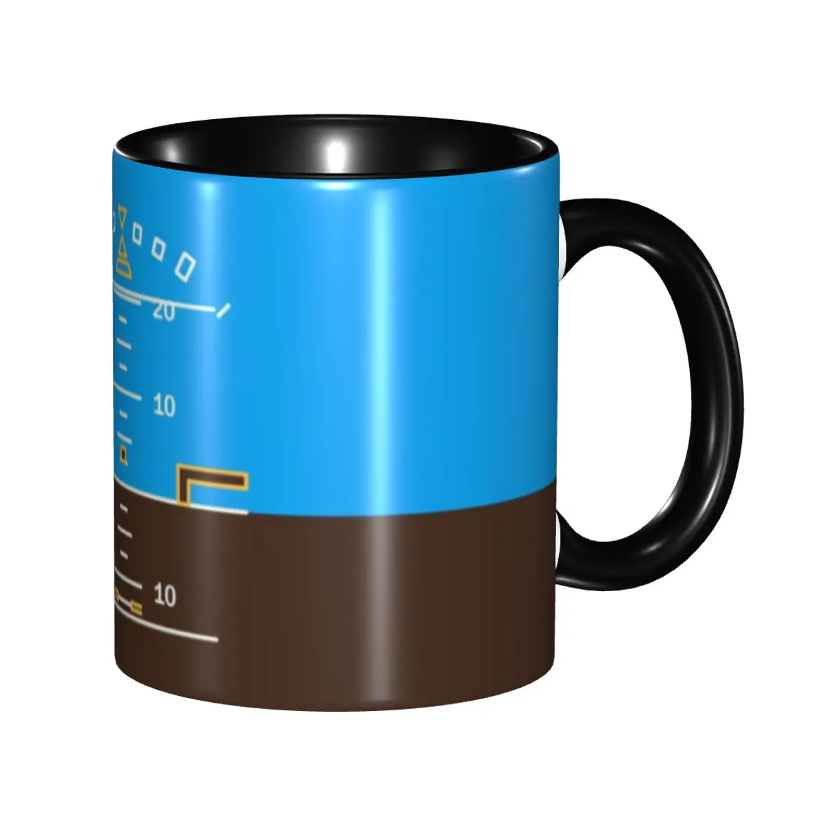 Customized Attitude Indicator Coffee Mug DIY Flight Pilot Airplane Aviation Aviator Ceramic Tea Milk Cups
