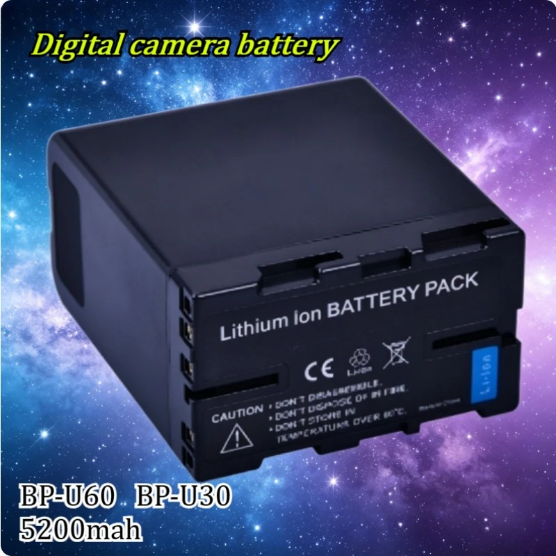 5.2Ah Lithium-ion Camera Battery Replacement BP-U30 BP-U60 Stable and Long-lasting Power Supply Universal Digital Camera Battery
