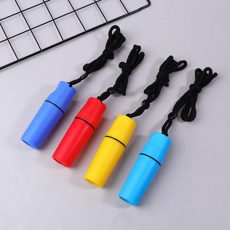 11*3.6cm Practical Water Resistant Storage Tube With Black Lanyard Portable Outdoor Storage Case For Coins Cash