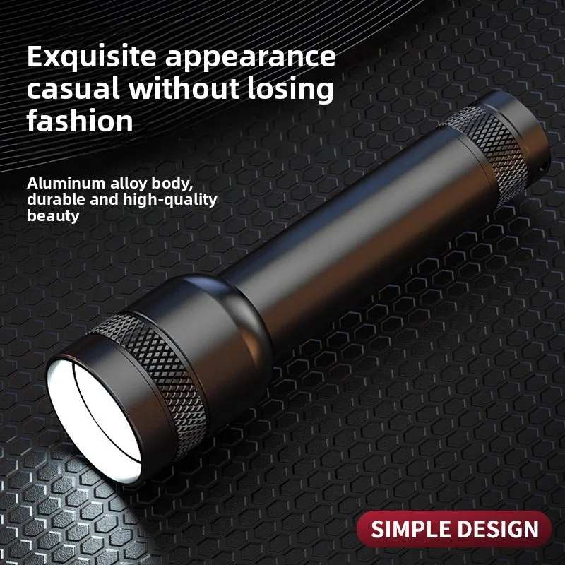 

Strong Light Charging Flashlight, Outdoor Super Bright Waterproof Zoom Hand Held Led Mini Lightweight Home Flashlight