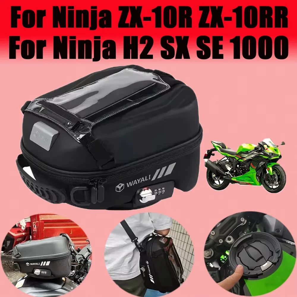 

For Kawasaki Ninja ZX-10R ZX10R ZX-10RR ZX10RR H2 SX SE 1000 Luggage Phone Storage Bags Backpack Tanklock Tank Bag Accessories