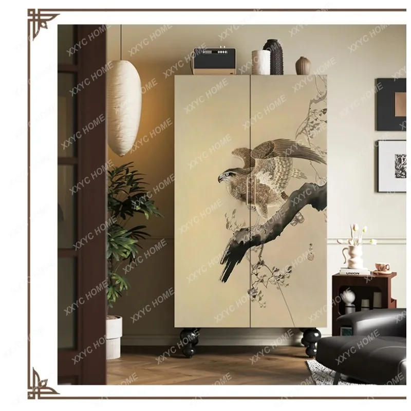 XXFactory Direct New Chinese Style Wardrobe Storage Decorative Storage Corner Cabinet