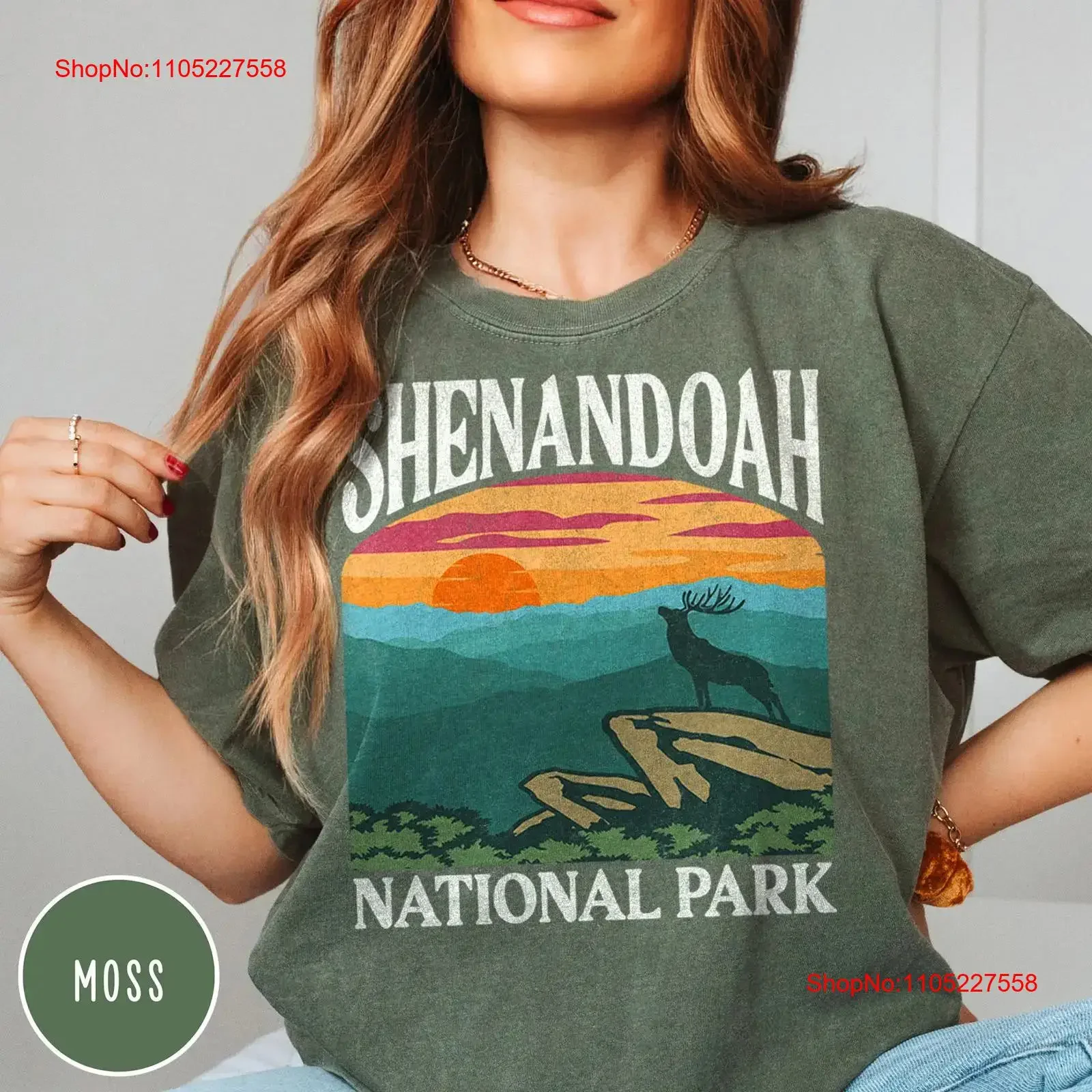 Shenandoah National Park T Shirt Virginia s Oversized Mountains Appalachian Trail vintage Washed Slightly Stretched Stylish