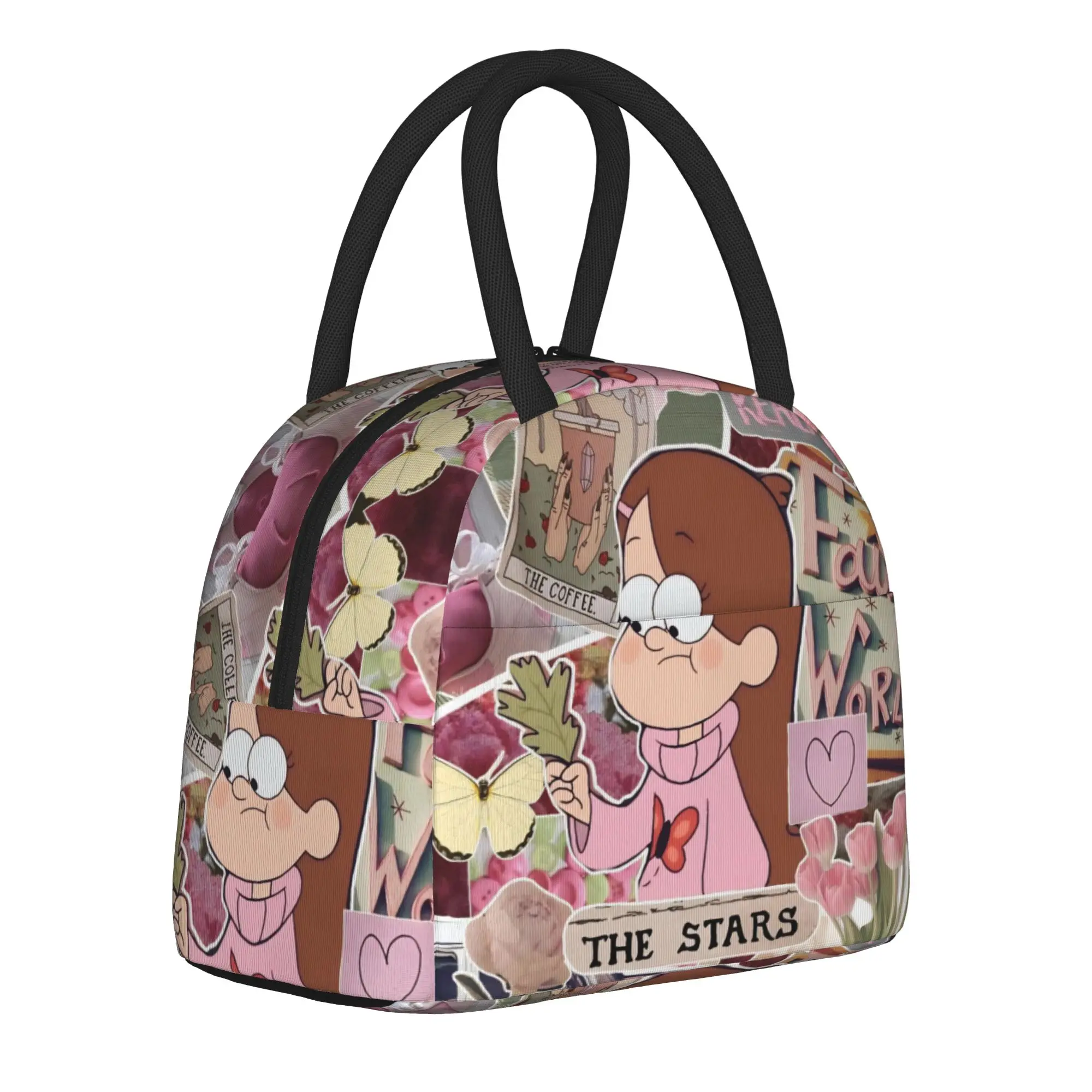 G-Gravity Falls Thermal Insulated Lunch Bags for Picnic  Portable Bento Box Men Women Thermal Cooler Lunch Box
