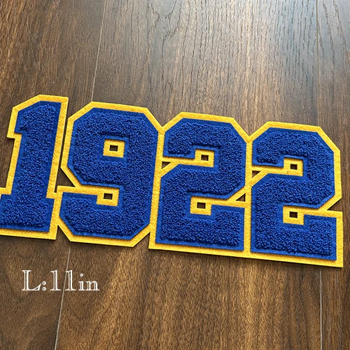 11 INCH Chenille Sigma Gamma Rho Sorority Chenille Poodle / Year Black Greek Letter 1922 Towel Embroidered Iron Patch