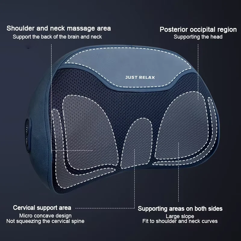 Jinkairui Electric Neck Back Waist Massage Pillow Shiatsu Kneading with Heating Function Premium Home Gift Pillow
